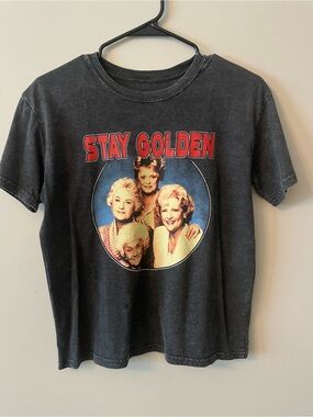 🫶🏽SOLD!!🔥🔥The Golden Girls Stay Golden Washed Graphic Tee Black Size Small